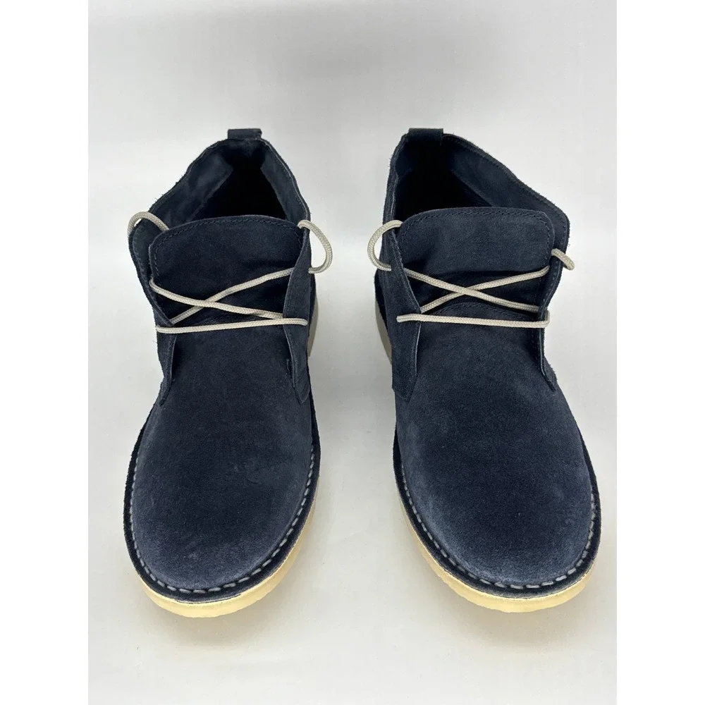 Kurt Geiger Chukka Boots Mens 45 Navy Suede Lace Up Ankle Dress Stylish Genuine